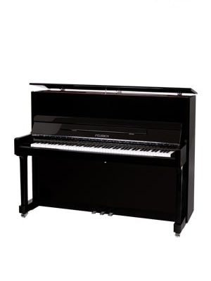پیانو آکوستیک FEURICH 122 – UNIVERSAL Black Polished - Chrome