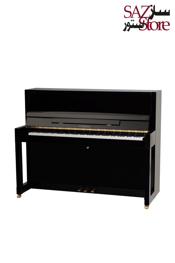 پیانو آکوستیک FEURICH 115 – PREMIERE Black Polished - Brass