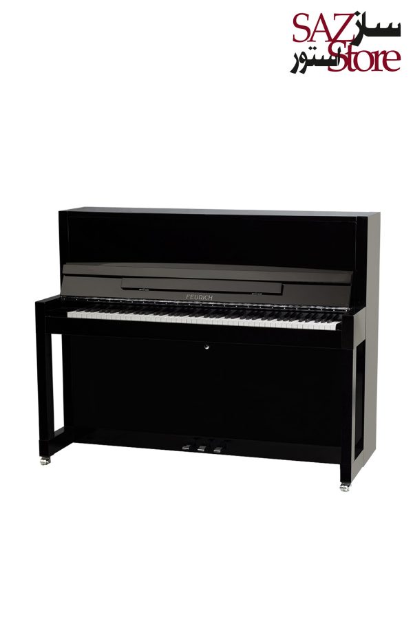 پیانو آکوستیک FEURICH 115 – PREMIERE Black Polished - Chrome