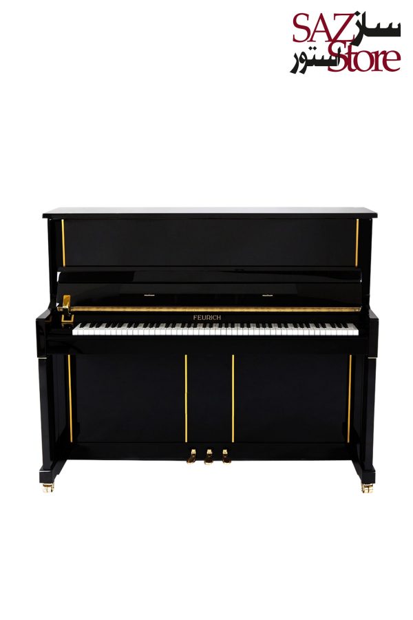 پیانو آکوستیک FEURICH 125 – DESIGN Black Polished - Brass